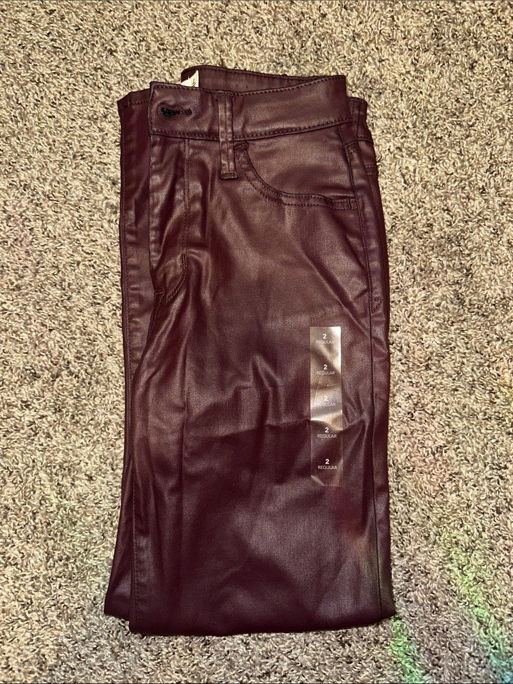 NWOT Maurice’s Edgely Slim Faux Leather Pants in Wine